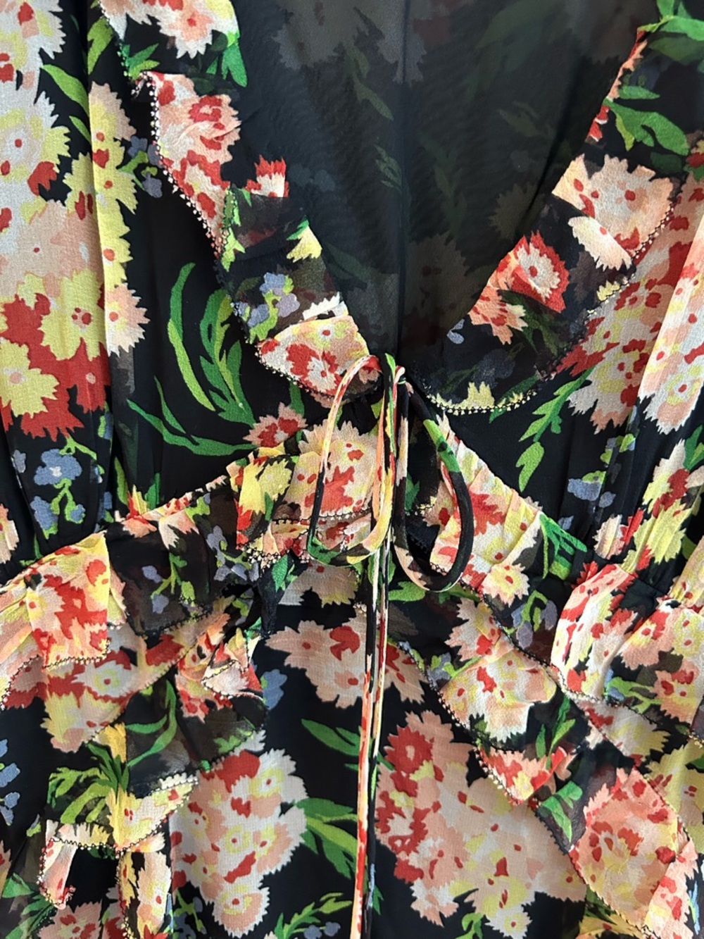 Doen Elisabeth Black Floral Maxi Dress - Picture 7 of 10